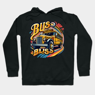 Vintage School Bus, Bus Bliss Hoodie